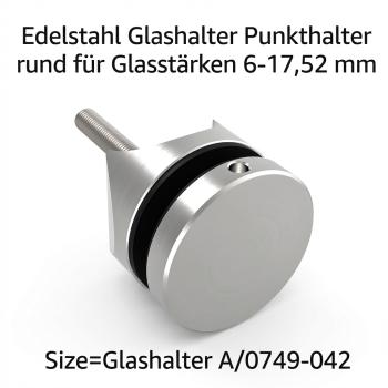 Glashalter Punkthalter Edelstahl rund | Sellon24