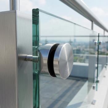 Glashalter Punkthalter Edelstahl rund | Sellon24