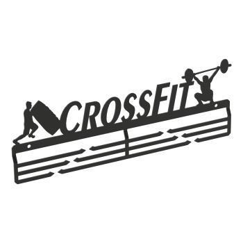Medaillenhalter Medaillenaufhänger FITNESS Metall SCHWARZ Wandmontage Geschenk / CROSSFIT