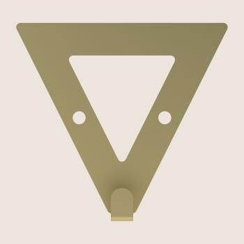 Preview: Kleiderhaken Garderobenleiste Hakenleiste Kreis Rund GOLD - 10 cm - aus Metall, für Eingang, Flur, Schlafzimmer, Flurgarderobe / DREIECK-2