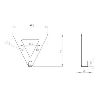 Preview: Kleiderhaken Garderobenleiste Hakenleiste Kreis Rund GOLD - 10 cm - aus Metall, für Eingang, Flur, Schlafzimmer, Flurgarderobe / DREIECK-2