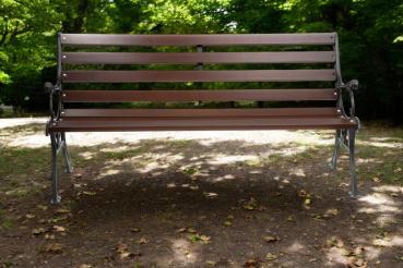 Parkbank Gartenbank Gestell Gusseisen Massivholz Fichte Wetterfest Gartenmöbel