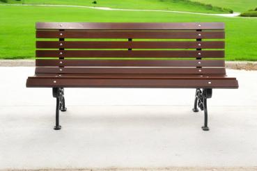 Parkbank Gartenbank Gestell Gusseisen Massivholz Fichte Wetterfest Gartenmöbel