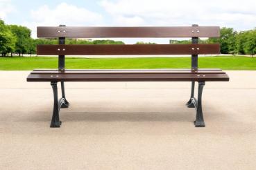 Parkbank Gartenbank Gestell Gusseisen Massivholz Fichte Wetterfest Gartenmöbel