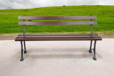 Parkbank Gartenbank Gestell Gusseisen Massivholz Fichte Wetterfest Gartenmöbel