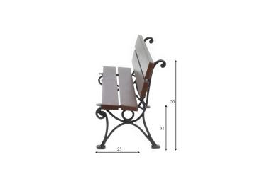 Parkbank Gartenbank Gestell Gusseisen Massivholz Fichte Wetterfest Gartenmöbel