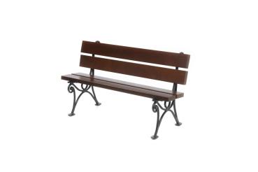 Parkbank Gartenbank Gestell Gusseisen Massivholz Fichte Wetterfest Gartenmöbel