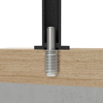 Treppengeländer Holzgeländer Stahl Schwarz Eiche Vertikal Holz Anthrazit RAL Neu