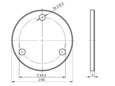 Ankerplatte Bodenflansch Ronde Bodenplatte Abdeckrosette Geländerbau Platte V2A