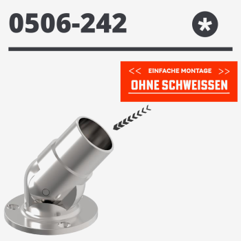 Geländerzubehör Rundrohre Flansch Rohrverbinder Handlaufhalter Endkappen V2A