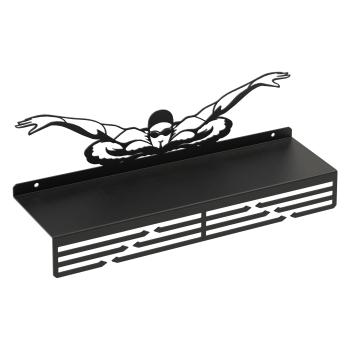 Medaillenhalter Medaillenaufhänger SCHWIMMEN mit Regal Metall Schwarz Wandmontage Geschenk / FLOAT