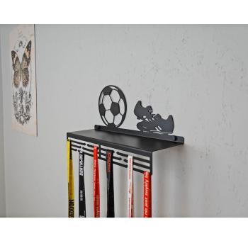 Preview: Medaillenhalter Medaillenaufhänger Metall Schwarz mit Regal Wandmontage Geschenk / FUßBALL