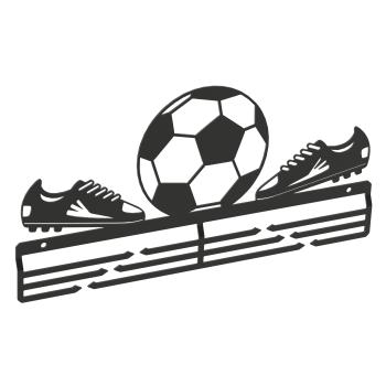 Medaillenhalter Medaillenaufhänger Metall Schwarz Wandmontage Geschenk / BALL FOOTBAL