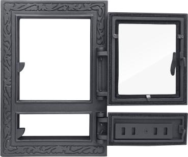 Revisionstür Backofentür Ofentür aus Gusseisen Räucherei Gußeisen Räuchereitür