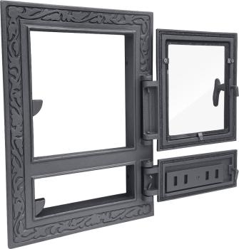 Revisionstür Backofentür Ofentür aus Gusseisen Räucherei Gußeisen Räuchereitür