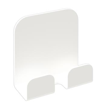 Kleiderhaken Garderobe Bügel Hakenleiste WEIß - 5 cm - mit Klebeband aus Metall, für Eingang, Flur, Schlafzimmer, Flurgarderobe Badezimmer mit 2 Haken / HILL