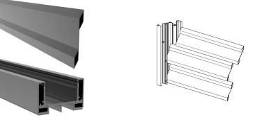 Preview: Aluminium Zaunjalousie 20 x 120 - 2000 mm Lamelle Sichtschutzzaun Anthrazit Zaun