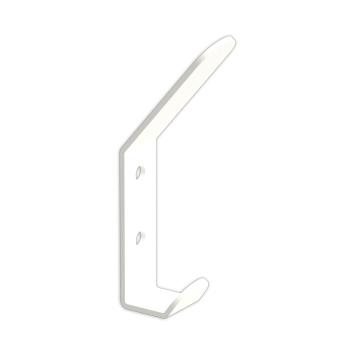 Kleiderhaken Garderobe Hakenleiste Weiß aus Metall, Bügel für Eingang, Flur, Schlafzimmer, Flurgarderobe / JAVA MINI