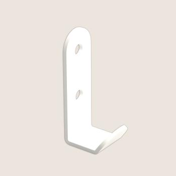 Preview: Kleiderhaken Garderobenleiste Hakenleiste Weiß aus Metall, Bügel für Eingang, Flur, Schlafzimmer, Flurgarderobe / JAVA PETIT