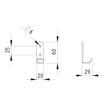 Preview: Kleiderhaken Garderobenleiste Hakenleiste Weiß aus Metall, Bügel für Eingang, Flur, Schlafzimmer, Flurgarderobe / JAVA PETIT