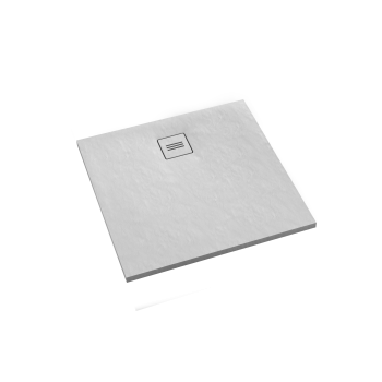 Stabilsound Plus Markas Verbundduschwanne White Structure 90x90x3,5 cm, quadratisch