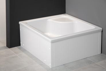 Preview: Acryl-Duschwanne integriert mit stabilisierendem und schalldämmendem Unterbau Stabilsound Plus Nammu 80x80x41 cm, quadratisch
