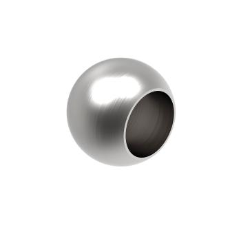 Edelstahl Endkappe Kugel Massivkugel 20 mm drehblank mit Sackloch 12,0 mm, geschliffen K320