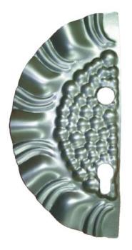 Preview: Schlossplatte – links 265x125, t1,2, d19, 90mm