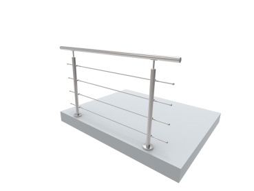 Preview: Edelstahlgeländer, AISI304, 1500x900mm