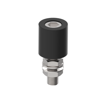 Nylon-Führungsrolle, schwarz Zn, D42mm, black