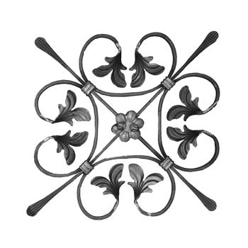Zierornament h350, b350, 12x6mm