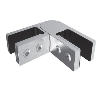 Edelstahl Glashalter Verbinder Gerade Winkel Ecke verstellbar 16,76-21 V4A V2A