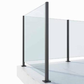 Endpfosten, Oberverankerung - Ecke - grade alu R