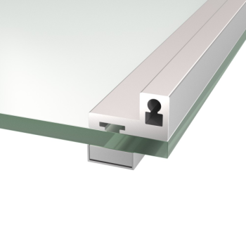 Türprofil für Glastür + Vorhang