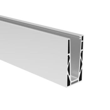 Aluprofil für Ganzglasgeländer - Oberverankerung