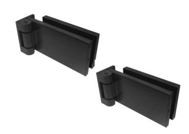 Preview: Glastürscharnier AISI304 BLACK