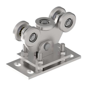 Preview: 5-rädriger Laufwagen für selbsttragenden Tor Zn, profil 60x60mm