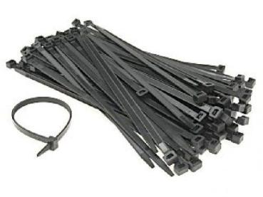 Kabelbinder verstellbar 1 Paket 100 Stück 2,5x200mm Wetterfest UV beständig Hohe Zugfestigkeit Anthrazit dunkelgrau