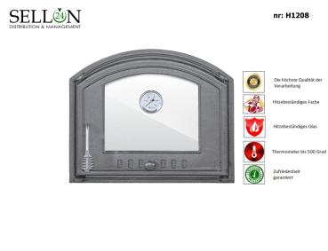 Backofentür aus Gusseisen Ofentür Pizzaofentür Garten Grill Brotofen