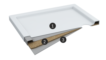 Acryl Duschwanne Senta 80x80x5 cm, quadratisch