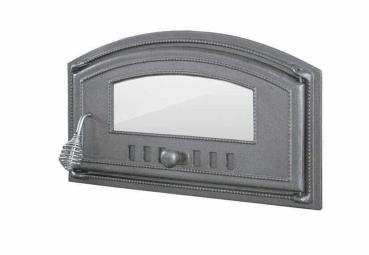 Preview: Brotofentür 49x28cm Backofentür aus Gusseisen Ofentür Steinofentür Brotofen Gußeisen