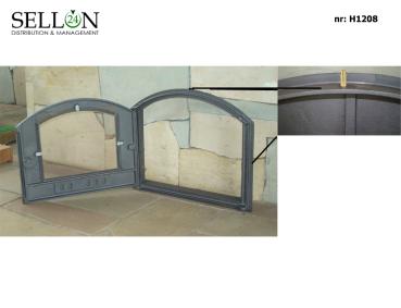 Backofentür aus Gusseisen Ofentür Pizzaofentür Garten Grill Brotofen