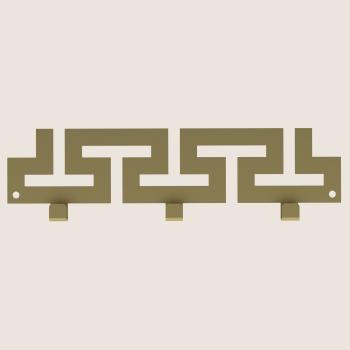 Preview: Kleiderhaken Garderobenleiste Hakenleiste GOLD - 29 cm - aus Metall, für Eingang, Flur, Schlafzimmer, Flurgarderobe mit 3 Haken / VIPER 290