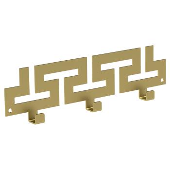 Kleiderhaken Garderobenleiste Hakenleiste GOLD - 29 cm - aus Metall, für Eingang, Flur, Schlafzimmer, Flurgarderobe mit 3 Haken / VIPER 290