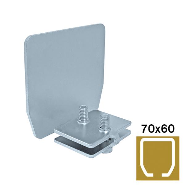 Endkappe für Laufschiene ohne Rad Zn, profile 70x6