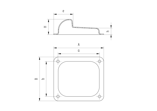 Mittelanschlag zum Schraubenmontage - Edelstahl