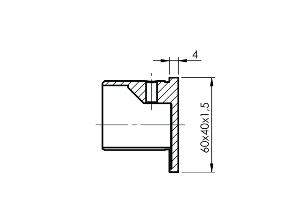 Abschlusskappe für Nutrohr