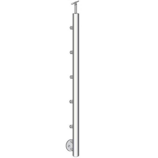 Pfosten, Seitenverankerung - grade AISI304, D42,4x
