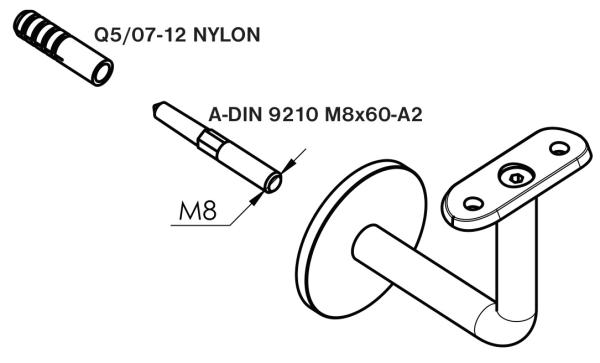 Edelstahlhandlauf AISI304, D42,4/L1500mm