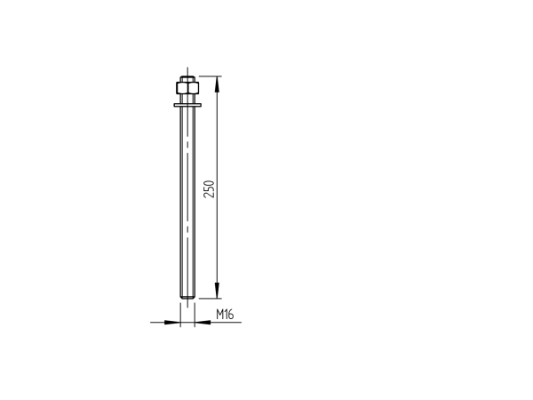 Befestgungsset für Laufwagen H/34 Zn, M16
